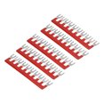thumbnail image 4 of 10 Uds tira de terminales tipo horquilla roja 400V 15A bloques de terminales ignífugos de cobre rojo para la industria de electrodomésticos Power TB 1510, 4 of 9