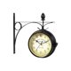thumbnail image 1 of Reloj de pared de doble cara de estilo europeo, reloj de pared clásico creativo, decoración de rom para el hogar, jardín al aire libre, arte, negro esquí esquí Gafas de esquí, 1 of 5