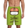 thumbnail image 2 of Picia Fresh Sushi Pajama Shorts for Men, Men's Pajama Bottoms, Sleepwear,Short Pajama Pants-, 2 of 9