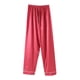 thumbnail image 5 of Gibobby Pijamas para mujer Conjunto de siete piezas para mujer, pantalones cortos de manga larga, tirantes, conjunto de ropa descanso de Color sólido(Rosa caliente,G), 5 of 5