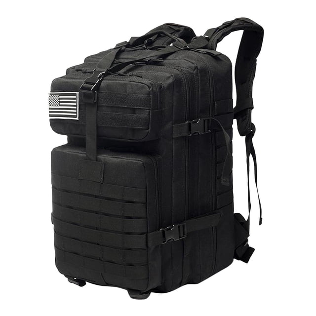 Sac à Dos Homme Grande Capacité 50L Extérieur Imperméable Randonnée Camping Chasse Sacs Noir