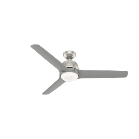 Hunter 54 Norden Matte Nickel Ceiling Fan With Light Kit And