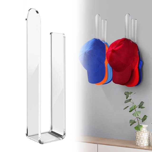 Ganchos de pared de acrílico resistente para sombreros, organizador de gorras de béisbol, perchero adhesivo fuerte, soporte multiusos para sombreros, almacenamiento adhesivo para gorras de béisbol,