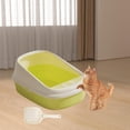 thumbnail image 1 of Cajas De Arena Para Gatos Grandes, Con Bordes Altos, Para Gatos Pequeños Y Grandes, XL Verde, 1 of 9