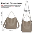 thumbnail image 3 of KALUNMA Women's Lightweight Crossbody Handbag,Vegan Leather Shopper Bag with Wide Adjustable Shoulder Strap for Daily Use, 3 of 8