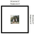 thumbnail image 5 of Americanflat 12x12 Picture Frame with Polished Plexiglass with 4x4 Mat Display Photo Streamline Thin - Black, 5 of 8