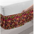 thumbnail image 2 of Groovy Bed Skirt, Hippie Colorful Paisley Leaves Music Keys Typography Idealism Historic Revolution, Elastic Bedskirt Dust Ruffle Wrap Around for Bedding Decor, 4 Sizes, Multicolor, by Ambesonne, 2 of 2