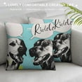 thumbnail image 3 of Qinduosi Dogs Throw Pillow Covers Dog Friendship Pillow Cover Black and White Pillowcover Soft Double Side Print Sofa Linen Square Throw Pillowcovers " inch for Living Room Bedroom Car Decor, 3 of 5
