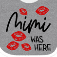 thumbnail image 4 of Inktastic Mimi Was Here Red Kisses Boys or Girls Baby Bib, 4 of 4