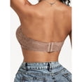 thumbnail image 4 of VISALY Women's Lace Strapless Bandeau Bra Padded Wireless Anti-Slip Tube Top Bra High Support Lace Comfortable Breathable Bra Non-Slip Seamless Convertible Bralette Sleeveless Bralettes Brown Xl, 4 of 6