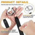 thumbnail image 3 of 2pack Mask Quick Release Shackle with Leather Handle for Firefighter, 316 Stainless Steel Fixed Snap Shackle Lanyard, 3 of 5