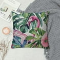 thumbnail image 2 of Awypu  Throw Pillow Covers Tropical Isolated Pattern Flamingo Watercolor Tropic Drawing Rose Bird Decor Pillowcases 20 X 20 Inch Square Hidden Zipper Home Cushion Decorative Pillowcase, 2 of 5
