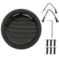 thumbnail image 2 of Car Steering Wheel Horn Button, Perfect Match Colorfast Carbon Fiber Heatproof Car Modified Parts  For  6  Steering Wheels, 2 of 8