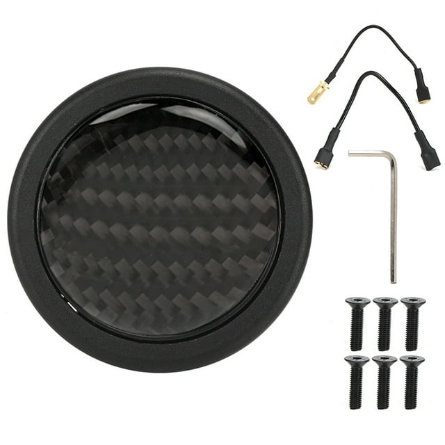 Kit de pulsador de bocina de fibra de carbono para volante Sparco de 6 pernos, piezas modificadas para automóviles.