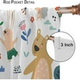 thumbnail image 6 of Kids Blackout Curtains,Each Panel W21 x 63" L,Baby Room Cartoon Forest Animal Cute Bear Fox Rod Pocket Curtains for Boys Girls Bedroom Living Room Nursery Window Drapes 2 Panel Set 42" x 63", 6 of 6