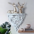 thumbnail image 3 of Baroque Style Decorative Shelves for Living Room Flowers Wall Hanging Storage Rack European Style Decor Home Cafe Small, 3 of 6
