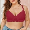 thumbnail image 1 of Vedolay Lingerie Women's Wireless T-shirt Bra, Moisture-Wicking Convertible Smoothing Bra, Full-coverage,Red 44, 1 of 4
