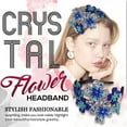 thumbnail image 2 of Clearance Jewelry Under $5 VerPetridure Crystal Flower Headband Women Sparkling Hair Band Crystal Accessory, 2 of 4