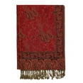 thumbnail image 7 of Pashmina Scarf Rave Women Scarves Luxury Paisley Shawl with Fringe Reversible Large Blanket Wrap 78.5" X27.5"(Red), 7 of 7