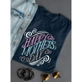 thumbnail image 3 of Happy Mothers Day Calligraphy Shaped T-Shirt Women -Image by Shutterstock, Female Large, 3 of 4