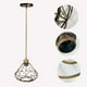 thumbnail image 3 of Lámpara de metal rústico, sin bombillas, lámpara colgante de altura ajustable, jaula de luz, lámpara de araña para restaurante, fiesta, , 2m, 3 of 4