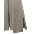 thumbnail image 4 of A2Y Women's Open Front Long Sleeveless Draped Side Pockets Vest Knit Sweater Camel S, 4 of 6