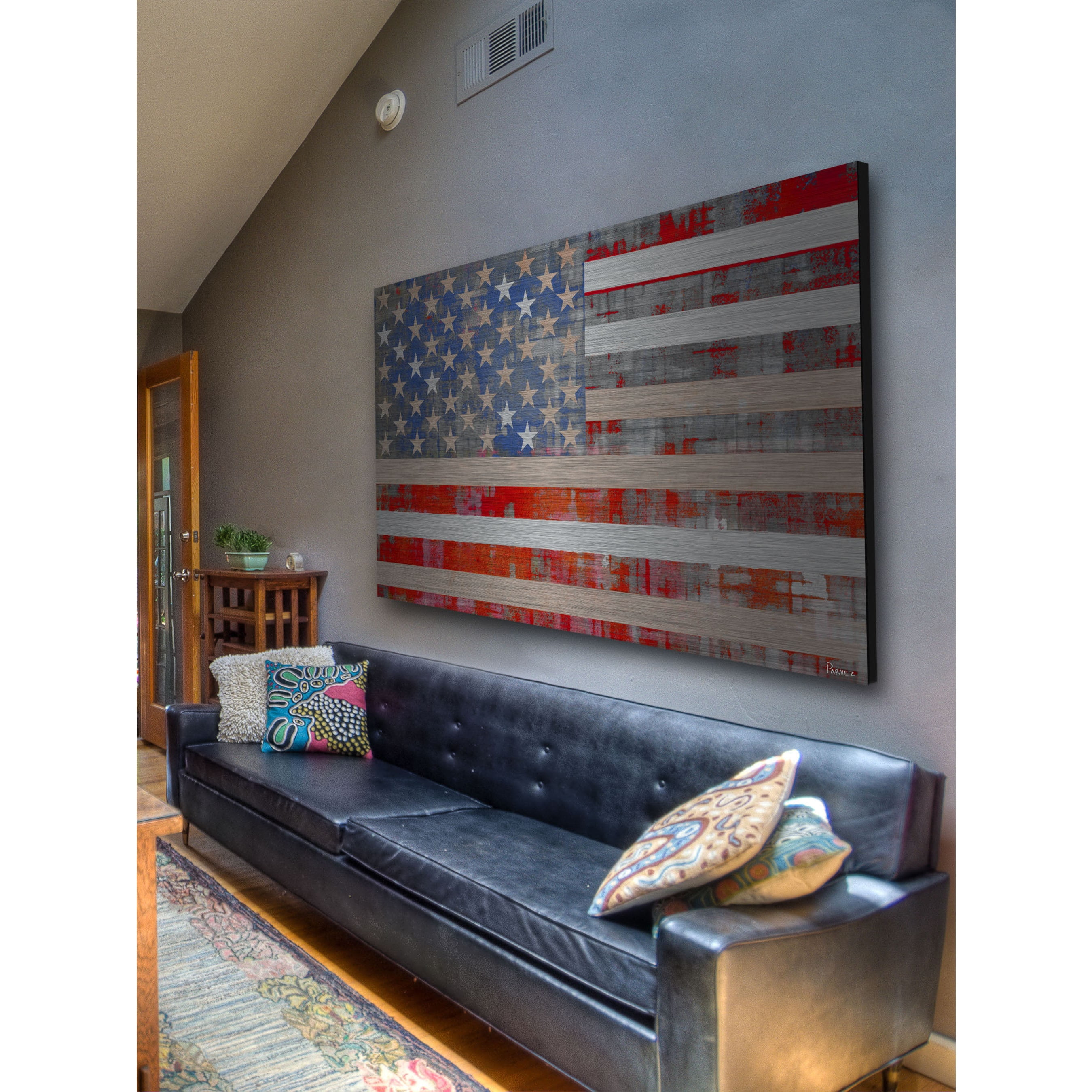 Parvez Taj  'American Dream' Painting Print on Brushed Aluminum 24 x 16