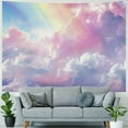 thumbnail image 4 of Shiartex Pink Cloud Wall Tapestry for Girls Bedroom Aesthetic Decor, Abstract Colorful Sky Clouds Natural Landscape Tapestry Wall Art Hanging for College Dorm Home Girly Party Backdrops 40x60inch, 4 of 6