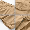 thumbnail image 5 of Homeyce Men's Cargo Shorts Multi-Pocket Elastic Waistband Short Pants Drawstring Ripstop Straight Leg Camo Cargo Pants Relaxed Fit Outdoor Hiking Camo Stretch Beach Shorts,Brown 2XL, 5 of 5