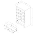 thumbnail image 3 of South Shore Prairie, Farmhouse 5-Drawer Chest, Winter Oak, 3 of 10