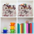 thumbnail image 6 of Butterfly Pattern Foldable Storage Basket for Shelves, Collapsible Sturdy Storage Bin with Handles, Canvas Storage Cube for Organizing Closet 2PC Home Decor, 6 of 7