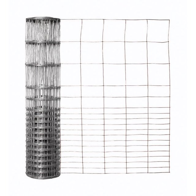 Valla de alambre soldado para jardinería, 71 cm de alto x 15 m de largo, acero galvanizado