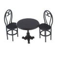 thumbnail image 2 of Casa de Negra Silla Muebles Juguetes Set Comedor Decoración 1/12, 2 of 9