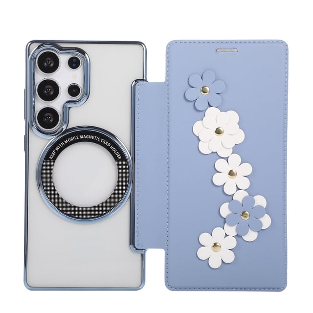 Case For Samsung Galaxy S25 Ultra/S25 Plus/S25, PU Leather Cover With RFID Blocking Card Slot Wireless Charging Shell