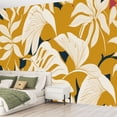 thumbnail image 2 of Peel and Stick Wallpaper Waterproof leaf leaves geometric abstract Wall Mural Decor Self Adhesive and Removable 69in x 98in, 2 of 8