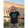 thumbnail image 2 of Sacred Geometry Blue Mandala T-Shirt Men -Image by Shutterstock, Male x-Large, 2 of 4