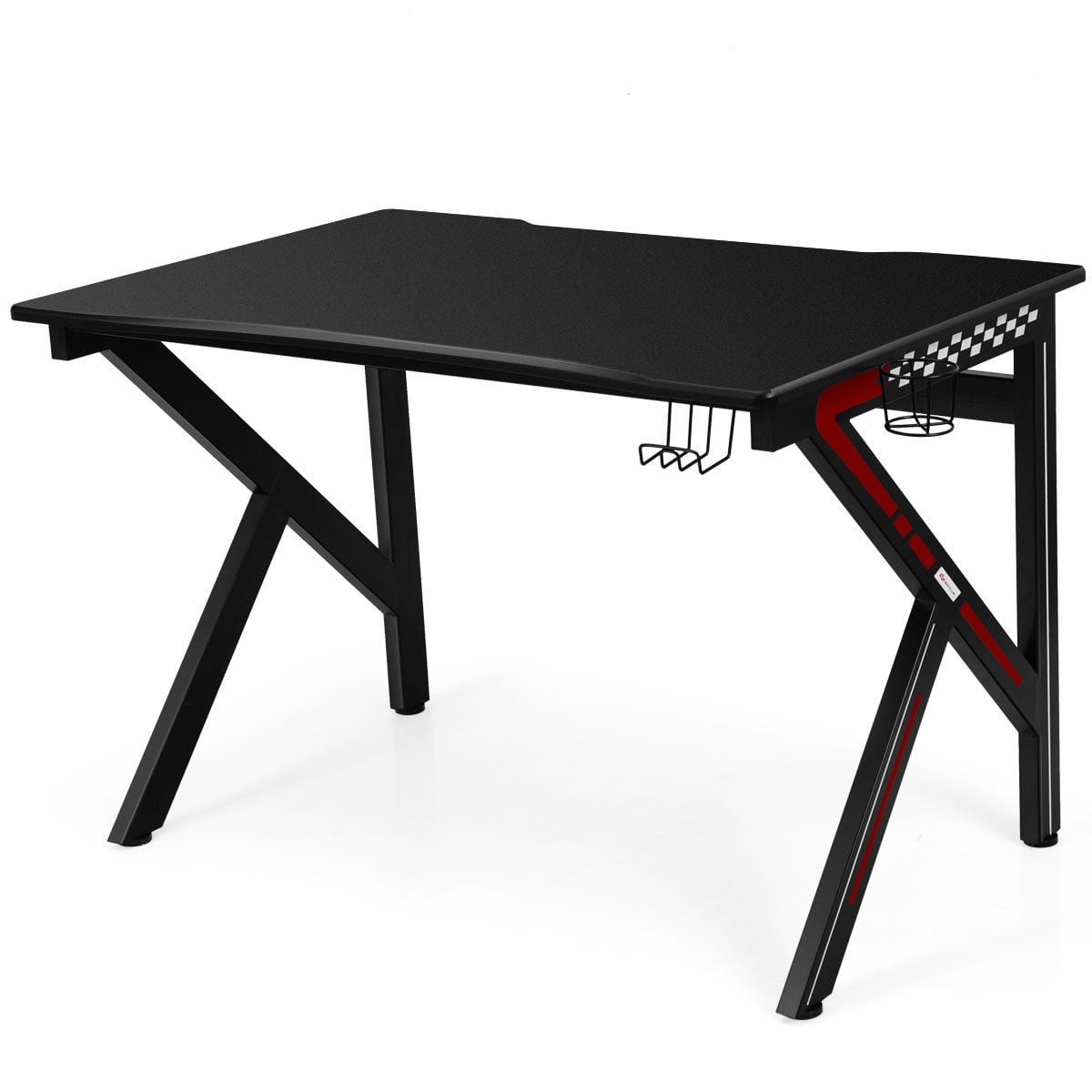 Costway Gaming Desk Gamers Computer Table E Sports K Shaped W Cup Holder Hook Home New
