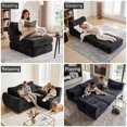 thumbnail image 5 of 102in Sectional Sofa for Living Room, Convertible Cloud Sofa Bed Sleeper, No Assembly Needed, Black, 5 of 8