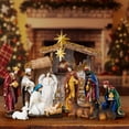 thumbnail image 6 of KUETH Nativity Set Fabric Wooden Stable Creche for Christmas Nativity Set 7.9 Inch, 6 of 6