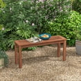 Costway Solid Wood 2Piece Patio Backless Bench for Porch, Back Garden, Outdoor Dining, and
