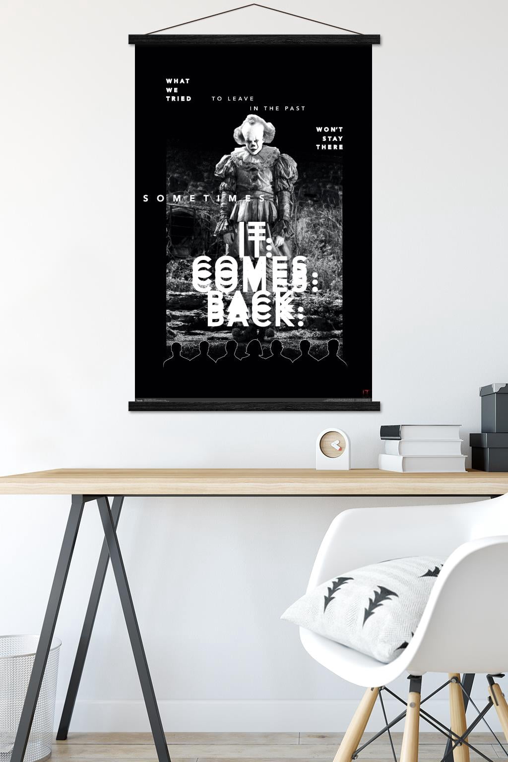 IT: Chapter 2 - Back Wall Poster with Wooden Magnetic Frame, 22.375" x 34"