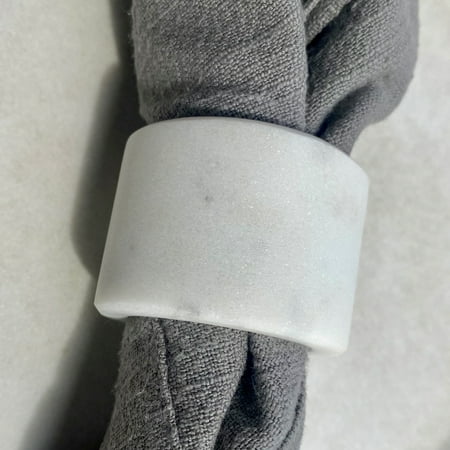 

Fancy Bath Outlet Marble Napkin Rings - 6 Piece Set