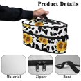 thumbnail image 5 of HELLHERO Cow Print Sunflower Pattern Travel Irons Carrying Case Travel Iron Organizer, Bag Only, 5 of 6