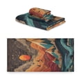 thumbnail image 2 of 3 Piece Bath Towels Set Bath Towel, Hand Towel and Face Towel for Bathroom, Gym, Hotel Colorful Clouds and Mountains, 2 of 8