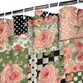 thumbnail image 3 of Pioneer Flower Floral Print Pattern Shower Curtain 84"x72", Bathroom Decorative Shower Curtain Set with 12 Hooks, Waterproof Washable, 3 of 6