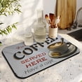 thumbnail image 3 of Coffee Cup Vintage Desig Coffee Bar Mat Accessories for Countertop Absorbent Hide Stain Dish Drying Mats for Kitchen Counter Draining Pad Under Coffee Maker Coffee Pot Espresso Machine 19.5x12in, 3 of 7