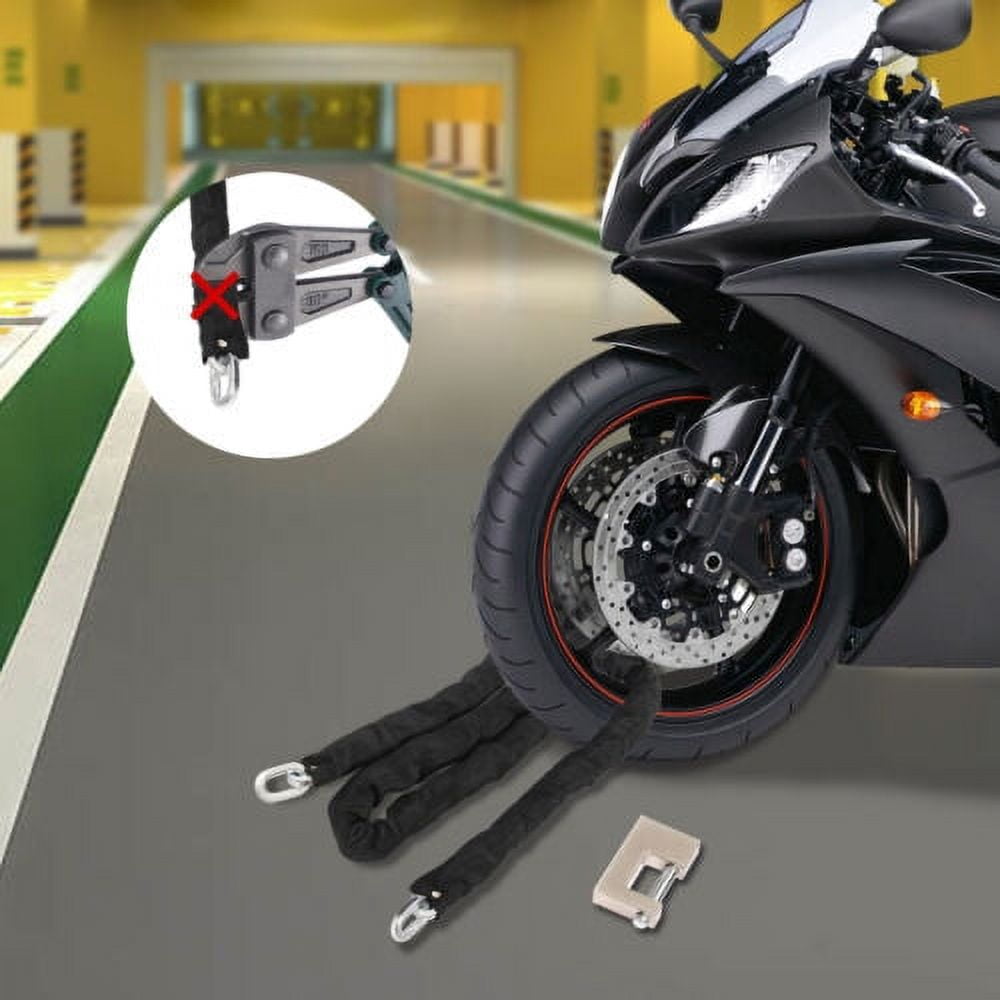 6 ft 3/8" Chain And Lock Kit Heavy Duty Chain Lock Security Long Chain Bike New