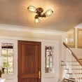 thumbnail image 2 of Semi-Flush Mount Rustic Lamp, Vintage Ceiling Light Industrial Style for Study Bedroom Country House, 2 of 5