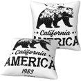 thumbnail image 5 of American Animal Mountains Forest Throw Pillow Covers Soft Square Cushion Pillowcase Set of 2 for Sofa Couch Home Decor 18 X 18 in, 5 of 6