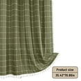 thumbnail image 2 of Hiroekza Bohemian Farmside Shower Curtain,Linen Heavy Duty Striped Fabric Shower Curtain Set with Tassel, Water Repellent, Bohemian Vintage Countries Cloth Shower Bathroom Curtain, 2 of 7